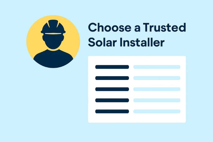 A flat-style digital illustration potraying  a trusted solar installer in Karachi.