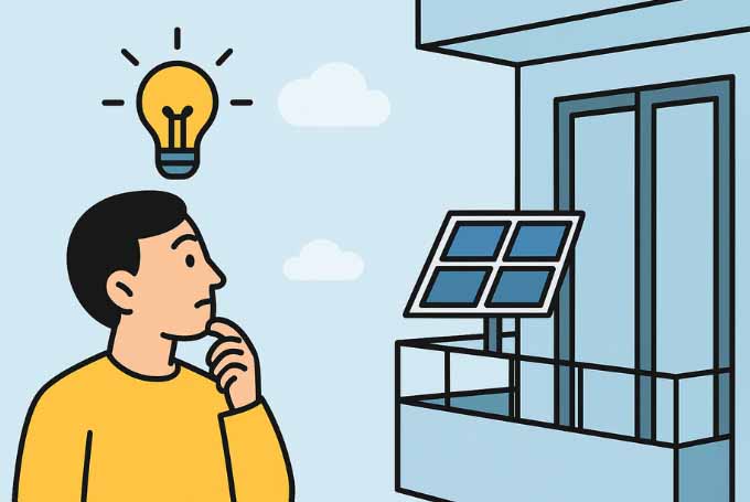 Renter exploring balcony solar panel option in a Karachi apartment.
